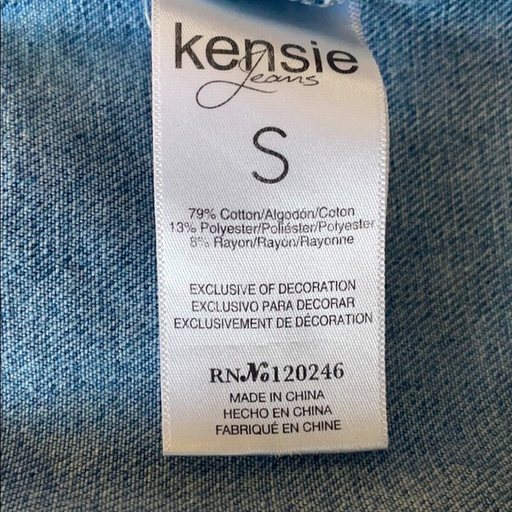 Kenzie Fringed back Full Jean Jacket S - Picture 13 of 14